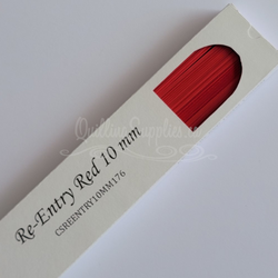 delightfully edgy re-entry red cardstock strips 10mm