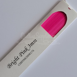 delightfully edgy bright pink cardstock strips 3mm