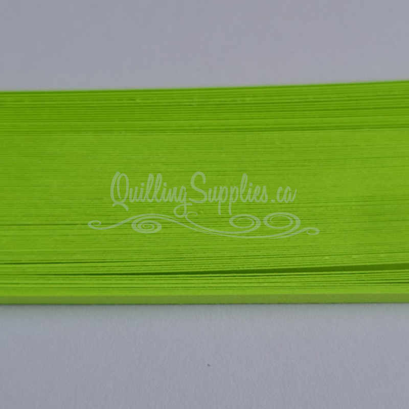 delightfully edgy bright green cardstock strips 3mm
