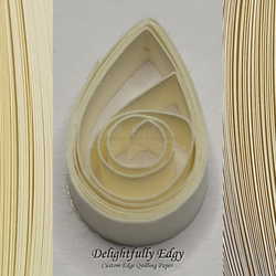 delightfully edgy cream quilling paper