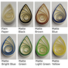 delightfully edgy cream quilling paper matte teardrops 1