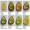 delightfully edgy 3mm pale yellow quilling paper matte teardrops 1