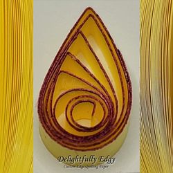 delightfully edgy yellow quilling paper with deep red shimmer