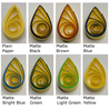 delightfully edgy yellow quilling paper matte teardrops 1
